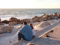 Dad, Daughter, and Gulf of Mexico